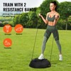 VEVOR Half Exercise Ball Trainer, 26 inch Balance Ball Trainer, 1500lbs Capacity Stability Ball, Yoga Ball with Resistance Bands & Foot Pump - 4 of 4
