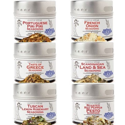 European Seasonings Gift Set - Tastes of Europe - Artisanal Spice Blends Six Pack | Gustus Vitae