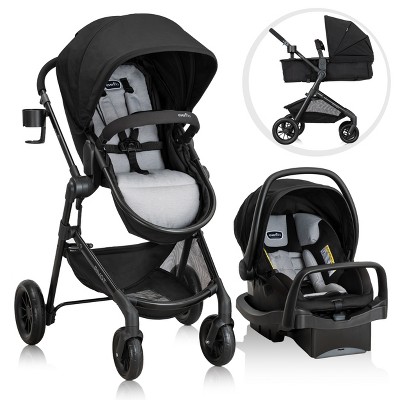 Evenflo Pivot Modular Travel System with LiteMax Infant Car Seat with Anti-Rebound Bar