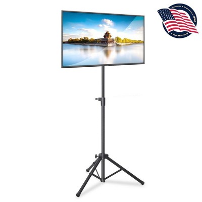 Portable Tripod TV Stand for Displays up to 32" with VESA Compatibility, Adjustable Height, Easy Setup