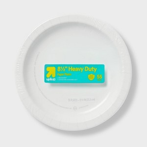 White Paper Plates 8.5" - 55ct- up&up™ - 1 of 3