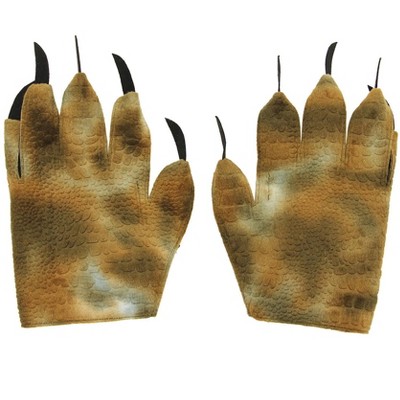 HalloweenCostumes.com   Dragon Adult Gloves, Black/Green