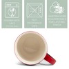 Elanze Designs Bee Kind Two Toned Ombre Matte Red and Black 12 ounce Ceramic Stoneware Coffee Cup Mug - 3 of 4