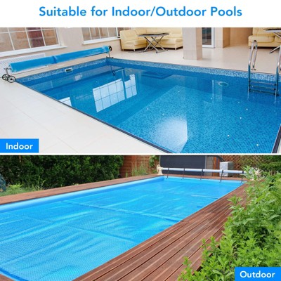 Rectangle Pool Solar Cover, 300um Heat Retaining Blanket for In-Ground and Above-Ground Rectangular Swimming Pools (300um)