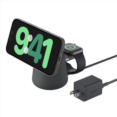 Belkin BoostCharge Pro 2-in-1 Wireless Charging Dock w/MagSafe 15W WIZ020ttH36