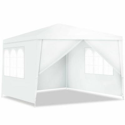 Costway Canopy Party Wedding Event Tent 10'x10' Heavy Duty Outdoor Gazebo Side Walls