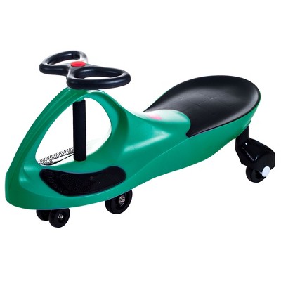 Toy Time Kids' Wiggle Car Ride On Toy – No Batteries, Gears or Pedals – Twist, Swivel, Go – Green and Black