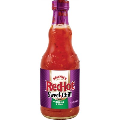 Frank's RedHot Sweet Chili Hot Sauce, 12 fl oz Bottle (Pack of 2)