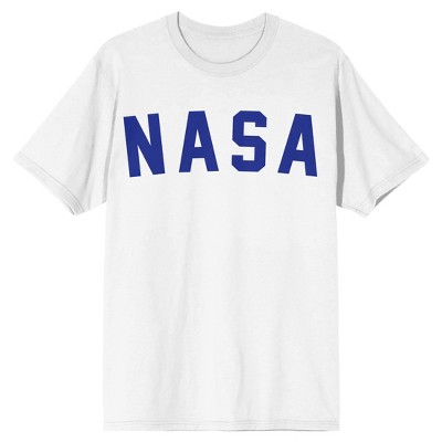 NASA Simple Text Men's White T-shirt