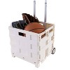 Simplify Portable Folding Shopping Utility Cart White Kennedy International: Foldable Grocery & Utility Cart with Wheels - 4 of 4