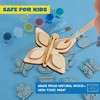 Joyfy 12-Piece Wooden Magnet Painting Kit for Kids Age 3+, Creativity Arts & Crafts, Decorate Your Own Painting Gift for Birthday, Party Favors - 2 of 4