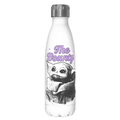 Star Wars The Mandalorian Black and White Stainless Steel Water Bottle