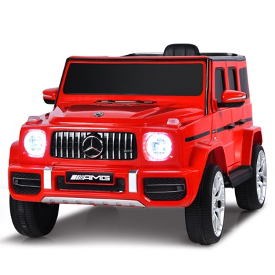 Infans 12V Mercedes-Benz G63 Licensed Kids Ride On Car, Electric Motorized Toddler Ride On Car Toy with Remote, Lights, Music, Horn, Suspension System, Battery Powered Vehicle for Children, White