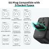 Fosmon 35W Universal Travel Adapter, 100-250V PD International Power Adapter, 2X USB C+2X USB A Worldwide Charger Plug, Built-in 2.6ft Type C Cable - 4 of 4