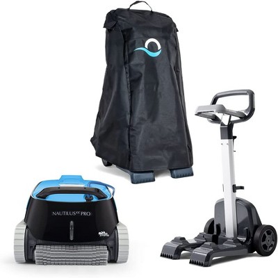 Dolphin Nautilus CC Pro Robotic Pool Vacuum Cleaner with Wi-Fi With Universal Caddy and Classic Caddy Cover for In-Ground Pools up to 50 FT in Length