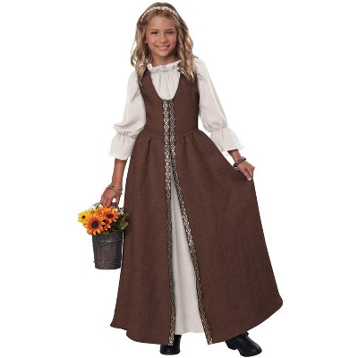 California Costumes Renaissance Faire Dress Girls' Costume (Brown)