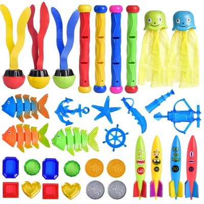 Fun Little Toys 34 PCS Diving Pool Toys, Kids Pool Toys, Adults and Family Outdoor Water Toys