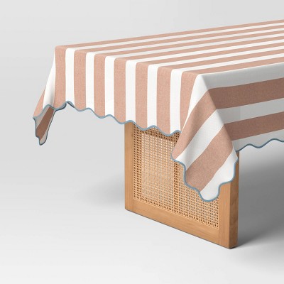 Striped Tablecloth Peach - Threshold™