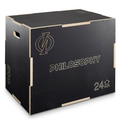 Philosophy Gym 3 in 1 Non-Slip Wood Plyo Box- Jump Plyometric Box for Training and Conditioning