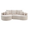 Christopher Knight Home Shamus 106" Modern Cozy Upholstered 4 Seater Curved Sectional Sofa with 7 Pillows - 4 of 4