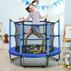 Qaba 4.6' Trampoline for Kids, 55" Toddler Trampoline with Safety Enclosure & Ball Pit for Indoor or Outdoor Use, Built for Kids 3-10 Years - 2 of 4