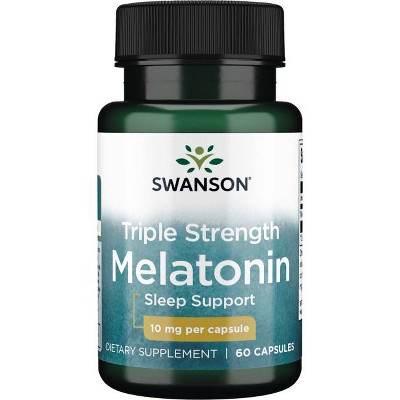 Swanson Dietary Supplements Triple Strength Melatonin 10 mg Capsule 60ct.