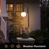 C Cattlya Solar Outdoor Post Light with Planter and Acrylic Shade - 4 of 4