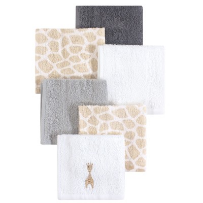 Hudson Baby Infant Unisex Super Soft Cotton Washcloths, Giraffes, One Size