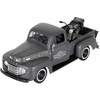 1948 Ford F-1 Pickup Truck and 1942 Harley-Davidson WLA Flathead Motorcycle Matt Dark Gray 1/24 Diecast Models by Maisto - 2 of 3