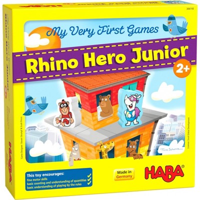 HABA Rhino Hero Junior - My Very First Games Series, Cooperative Kids Games for Toddlers and Preschool Learning Activities for 2 Year Olds & Up