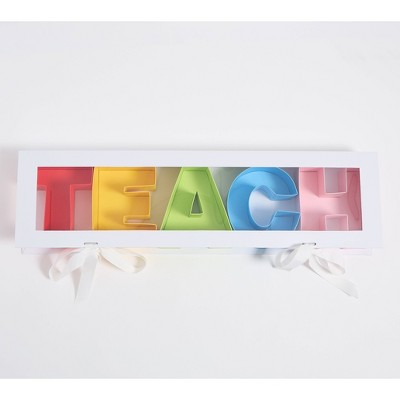 Cook With Color Fillable Word Food Storage Gift Box TEACH
