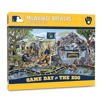MLB Milwaukee Brewers Game Day at the Zoo Jigsaw Puzzle - 500pc