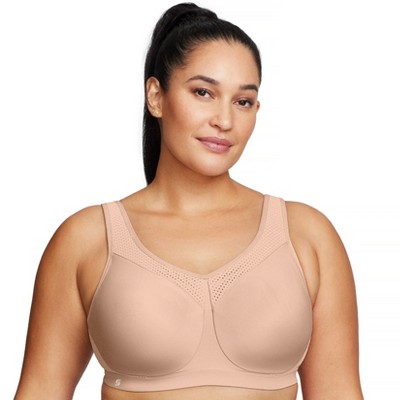 Glamorise Womens High Impact Wonderwire Sports Underwire Bra 9066 Café