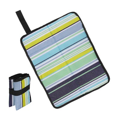 Unique Bargains Waterproof Foldable Durable Lightweight Outdoor Sitting Mat 15" x 11" Multicolor Stripe 2 Pcs