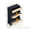 Natural Rattan  Shoe Cabinet Organizer Freestanding - 2 of 4