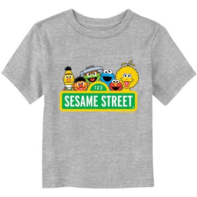 Toddler's Sesame Street Sign Classic Group Shot T-Shirt