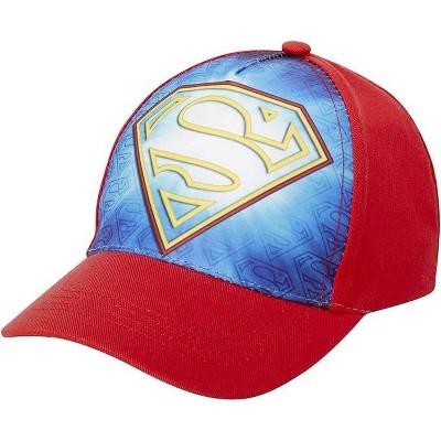 DC Comics Super Hero Boys' Baseball Hat-Superman Kids Cap for Ages 4-7 (Red)