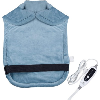 Soluxe Comfort Weighted Heating Pad for Neck and Back, 4 Heat Settings with Auto Shut Off, Digital Controller, Machine Washable, Velvet Microplush