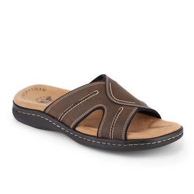 Dockers Mens Sunland Casual Slide Sandal Shoe, Dark Brown, Size 9 W