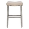 WestinTrends 29" Upholstered Saddle Seat Counter Stool (Set of 2) - 3 of 4