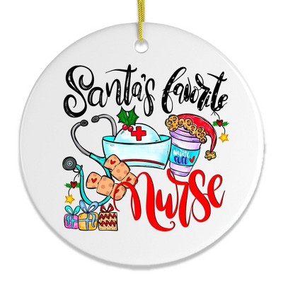 Santa’s Favorite Nurse Christmas Ornament| OrnamentallyYou