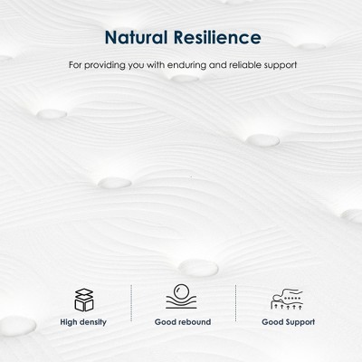CSBDHOME 12 Inch Medium Firm Hybrid Mattress for Pressure Relief, Strong Edge Support, Wavy Pattern