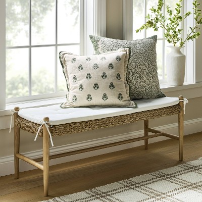 Cardamine Woven Upholstered Bench Natural - Threshold™ designed with Studio McGee