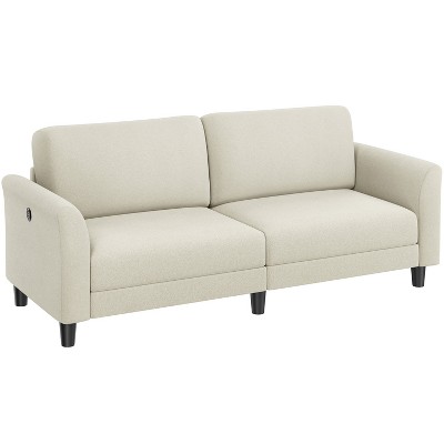 Yaheetech Modern Loveseat Sofa Couch 2-Seater Linen Fabric Upholstery Sofa Couch