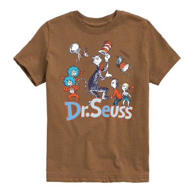 Boys' - Dr. Seuss - Cat In the Hat with Thing 1 and Things 2 Short Sleeve Graphic T-Shirt