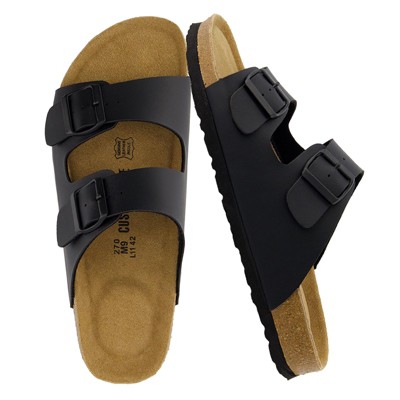 CUSHIONAIRE Men's Lane Cork Footbed Sandal with +Comfort,  Arch Support, Adjustable Straps, Casual Summer Footwear