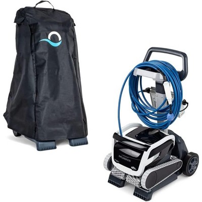 Dolphin Explorer E70 Wi-Fi Robotic Pool Cleaner with Caddy & Cover for Storage, for Inground Pools up to 50 FT