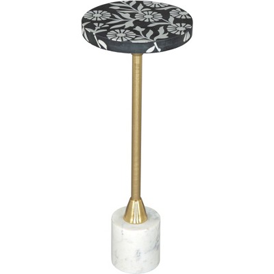 Brielle Side Table MDF - ZM Home: Modern Chrome-Plated, Round, Iron Frame, 22" High