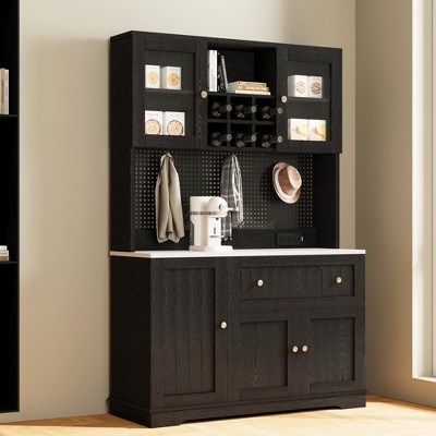 Luck Live 39.37in. kitchen storage cabinet with power outlet