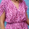 Women's Abstract Leaf Floral Print Maxi Cover-Up Dress - Cupshe - 3 of 4